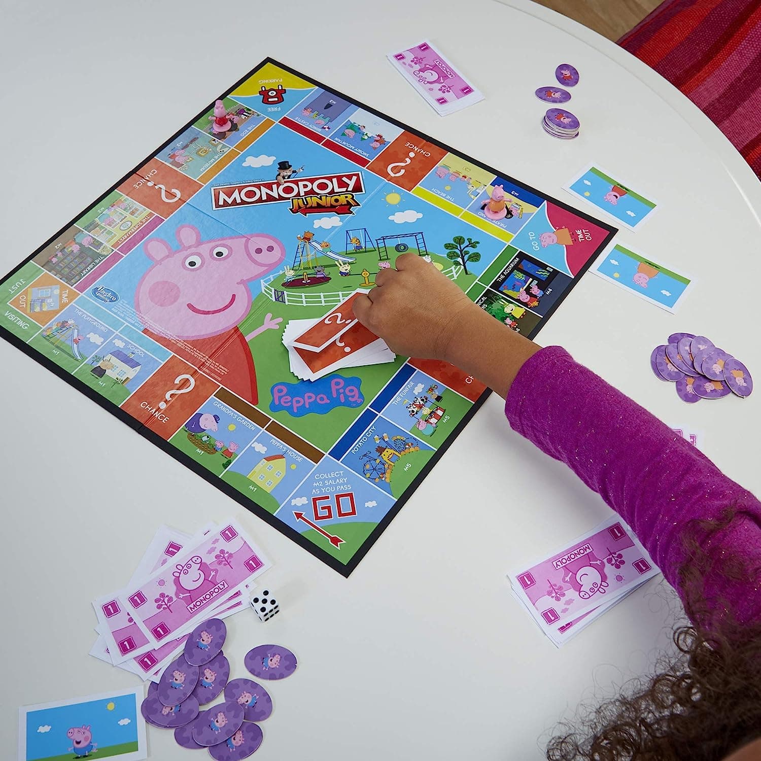 Monopoly Junior: Peppa Pig Edition Board Game, Best Strategy Board Game for Kids Ages 5 and up, 2-4 Players view 3