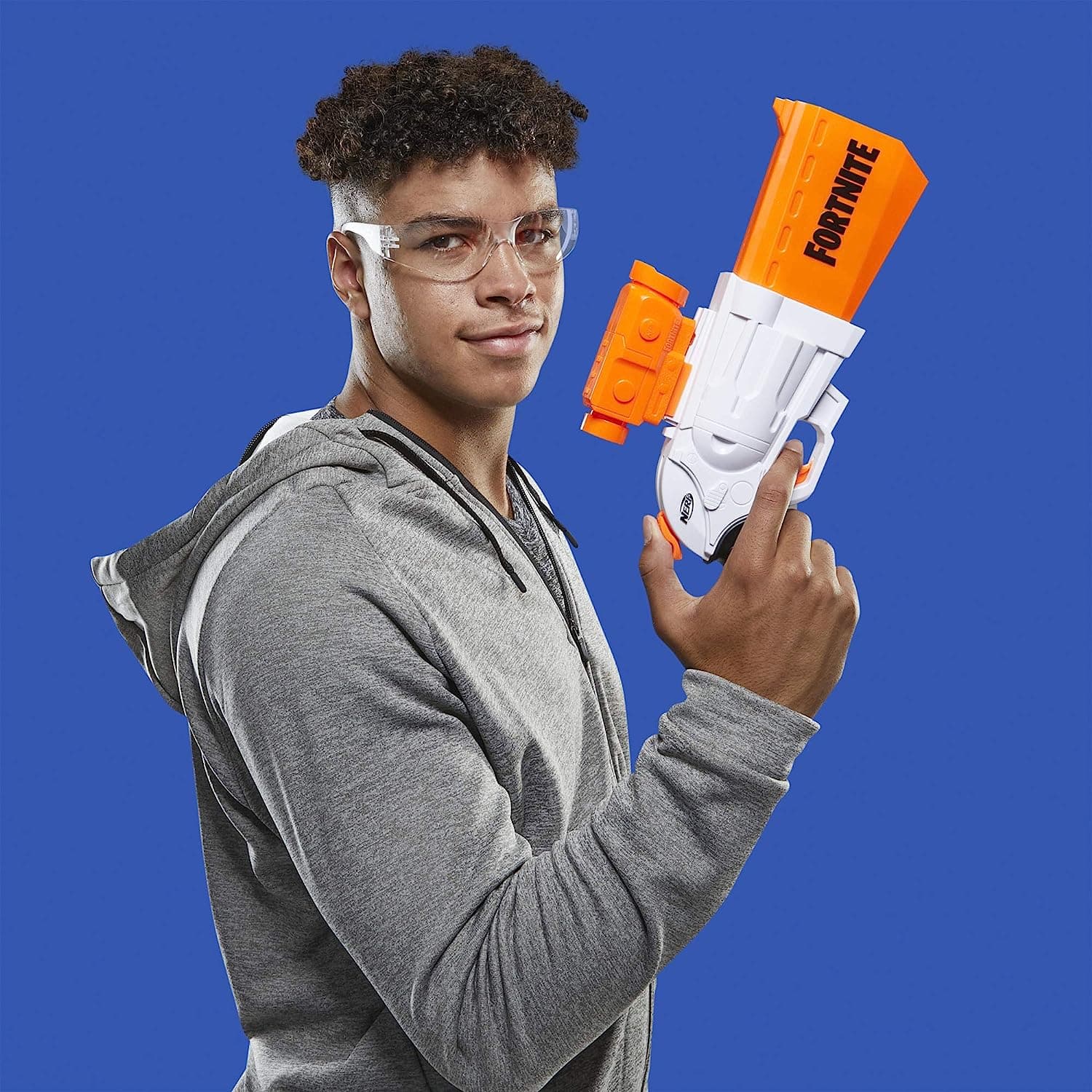 NERF Fortnite Sr Blaster, 4-Dart Hammer Action, Includes Removable Scope and 8 Elite Darts, for Youth, Teens, Adults, Multicolor view 6