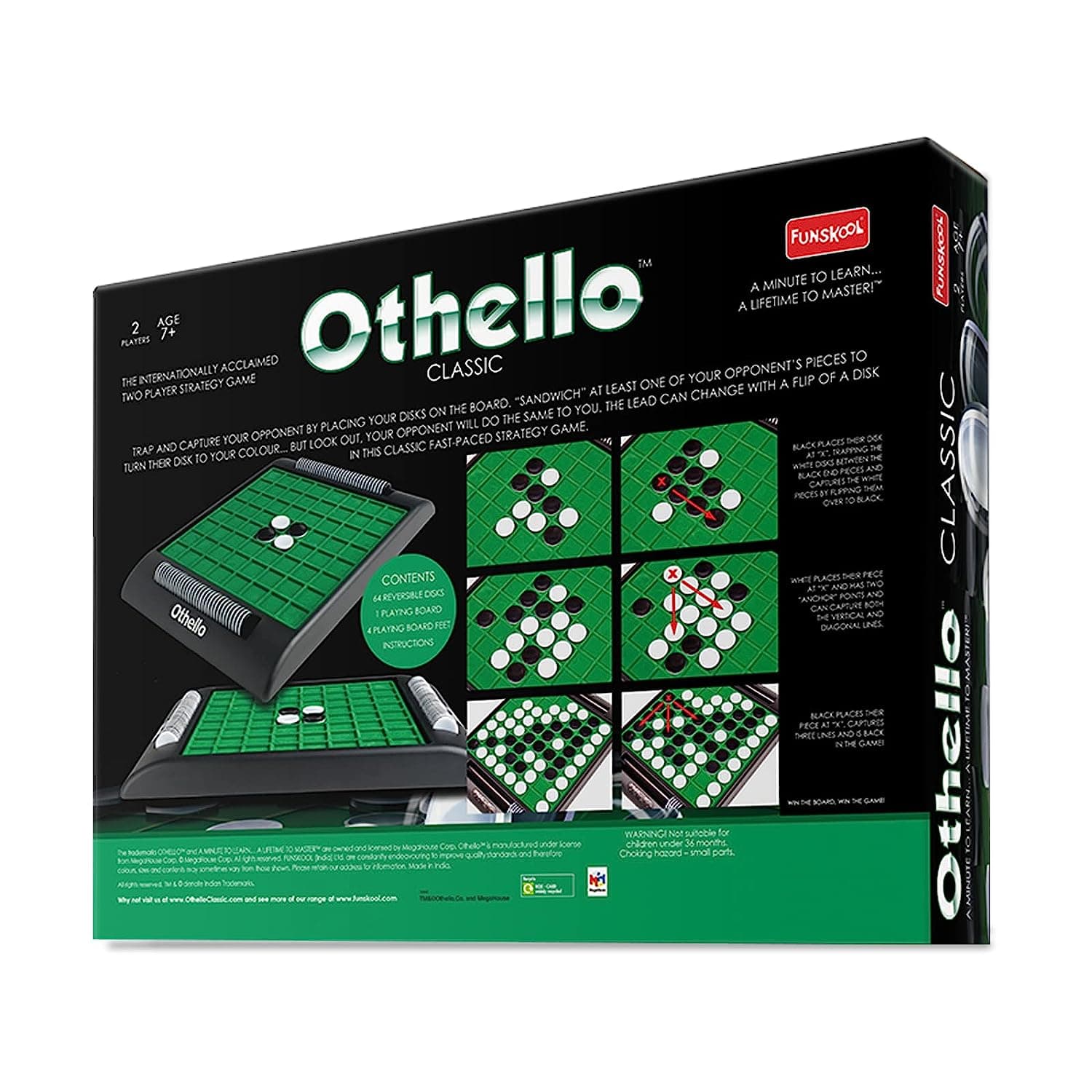 Funskool Games, Othello, Strategy Game, 2 players, Ages 8 and above,for kids 8+ years view 2