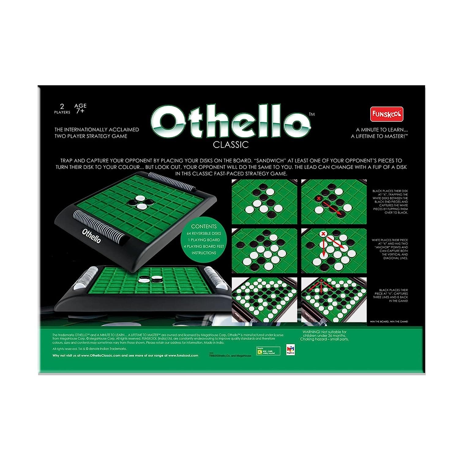 Funskool Games, Othello, Strategy Game, 2 players, Ages 8 and above,for kids 8+ years view 3