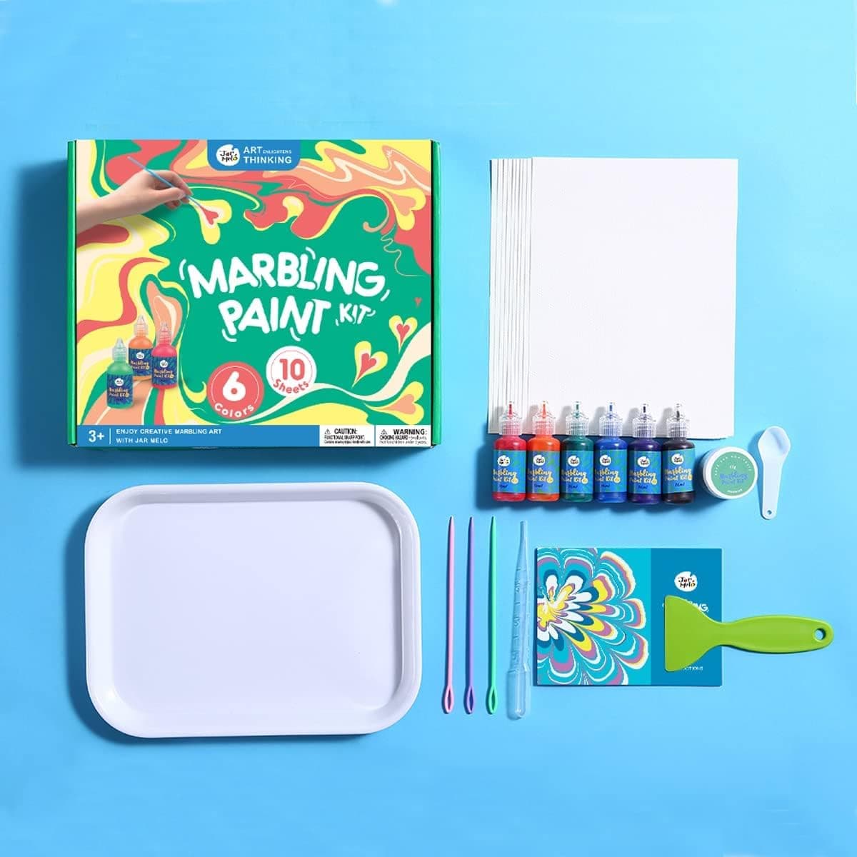 JARMELO Non-Toxic Creative Marbling Art Painting on Water Kit view 3