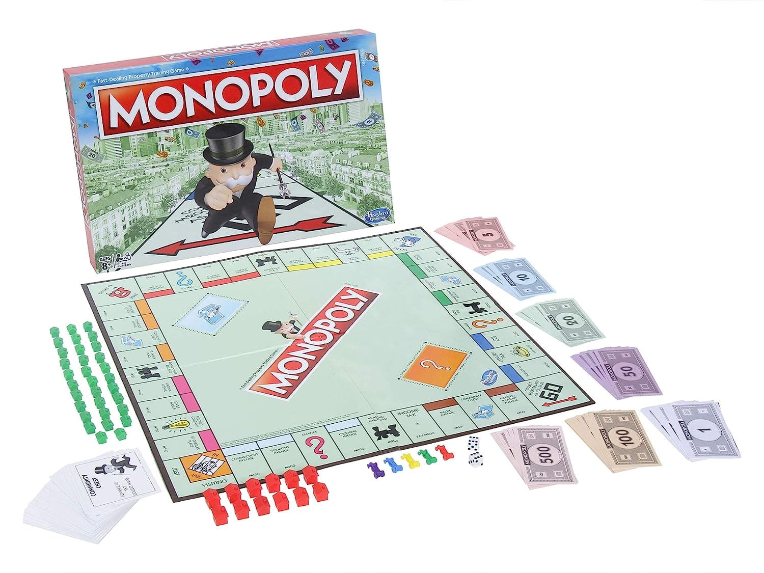 MONOPOLY Board Game (Multicolor) for Families and Kids Ages 8 and Up, Classic fantasy Gameplay view 2