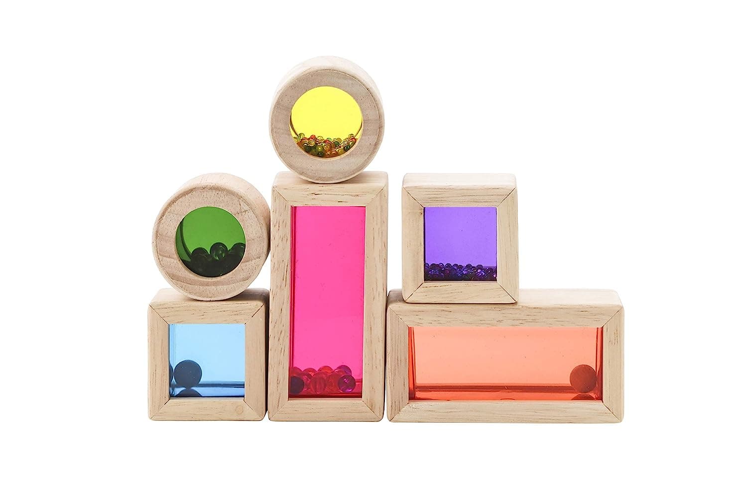 Wonderworld Stackable Hollow Shape Rainbow Sound Block Toys ( Multicolor ) - 7 Piece Set (1 pieces)