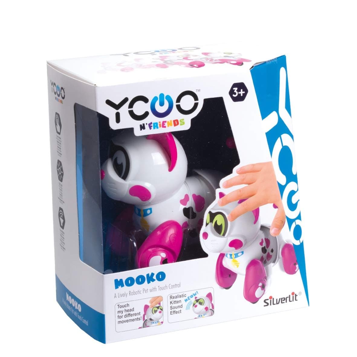 Silverlit YCOO Mooko- Your Kids Lively Robotic Pet Kitten with Touch Control, Realistic Pet Sound, Funny Poses