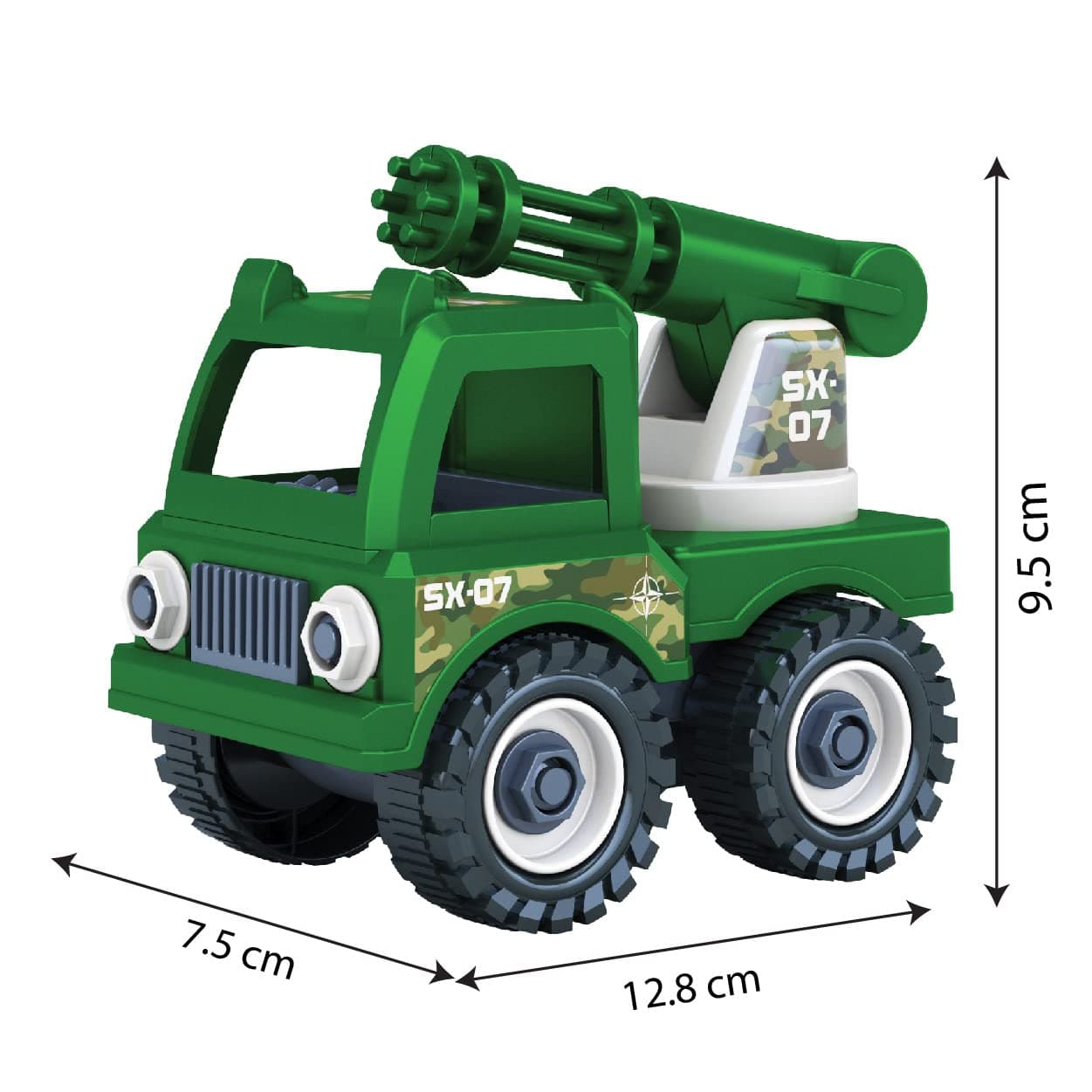 Mighty Machines Gun Truck Construction Vechile for kids 3Y+, Multicolour view 2