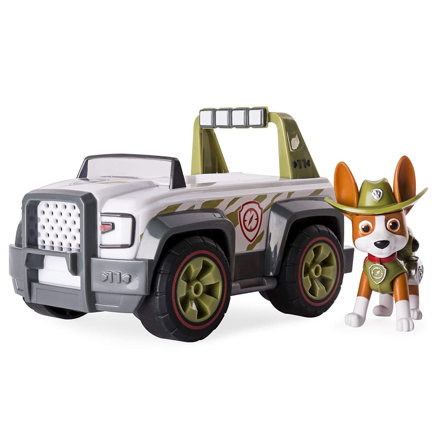 Paw Patrol, Tracker Jungle Cruiser Vehicle with Collectible Figure
