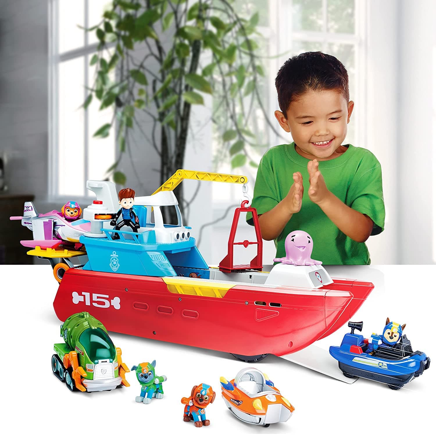 Paw Patrol Nickelodeon Sea Patroller Transforming Vehicle With Lights And Sounds- Multicolor view 8