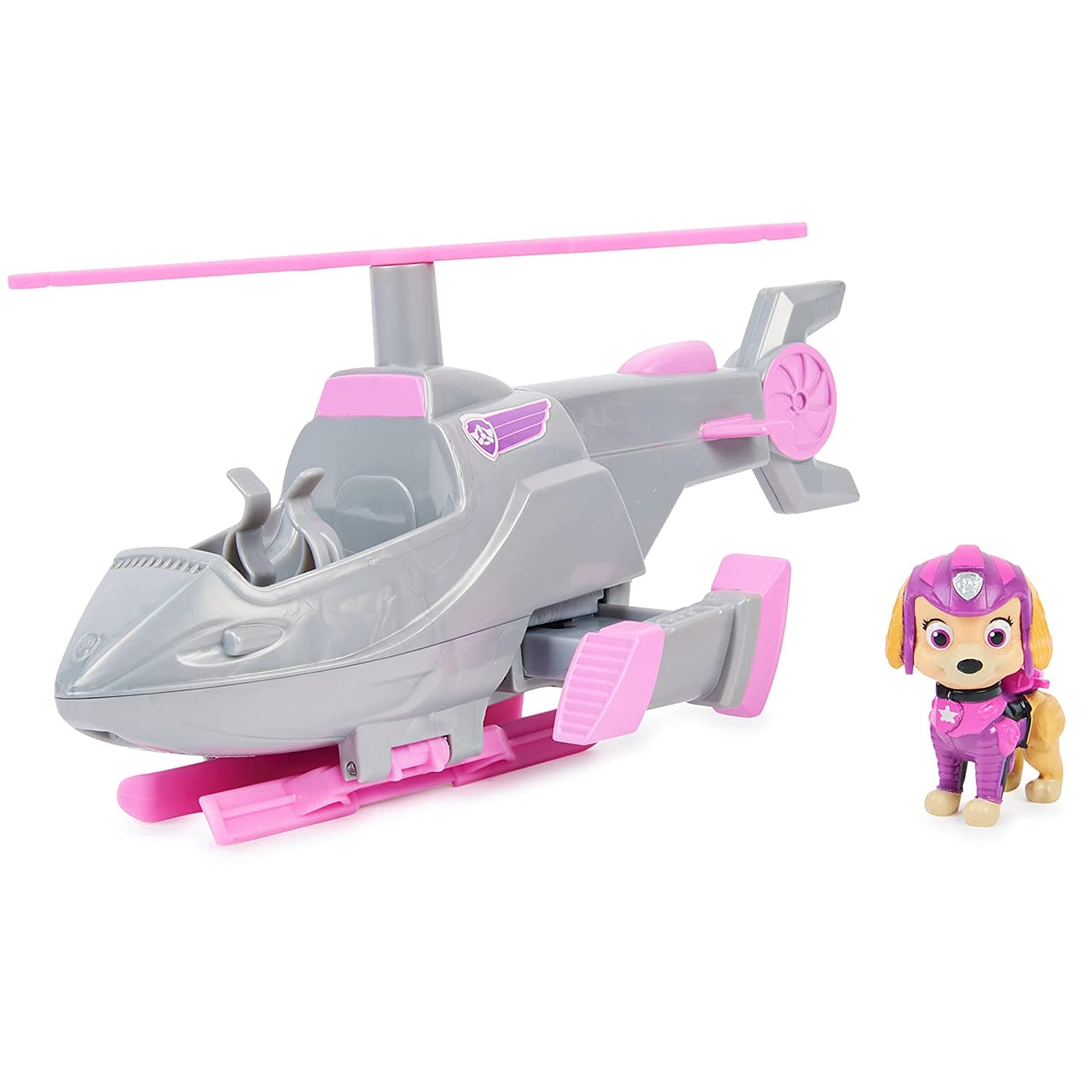 Paw Patrol Transforming Toy Car with Collectible Action Figure Skyes Deluxe