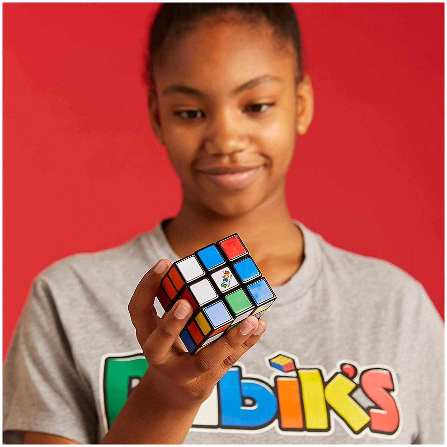 Rubik's Funskool Rubiks Cube, The Original 3X3 Colour-Matching Puzzle, Classic Problem-Solving Cube,1 Pc,for Kid view 2