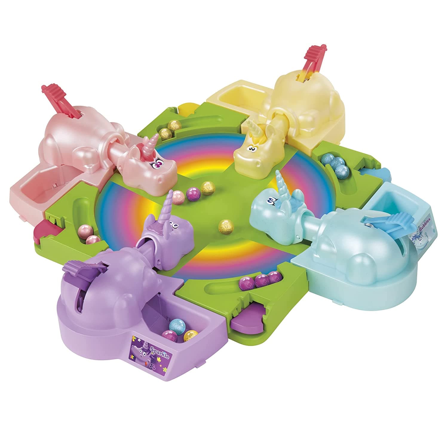Hasbro Gaming Hungry Hungry Hippos Unicorn Edition Board Game; Pre-School Game for Kids Ages 4 and Up; for 2 to 4 Players