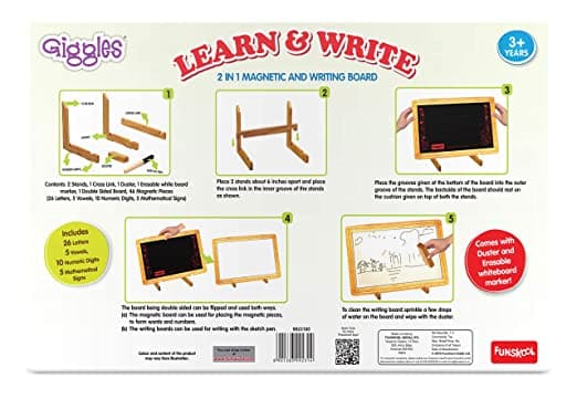 Funskool Learn N Write Slate, 2 in 1 Magnetic & Dry Erase Board view 4
