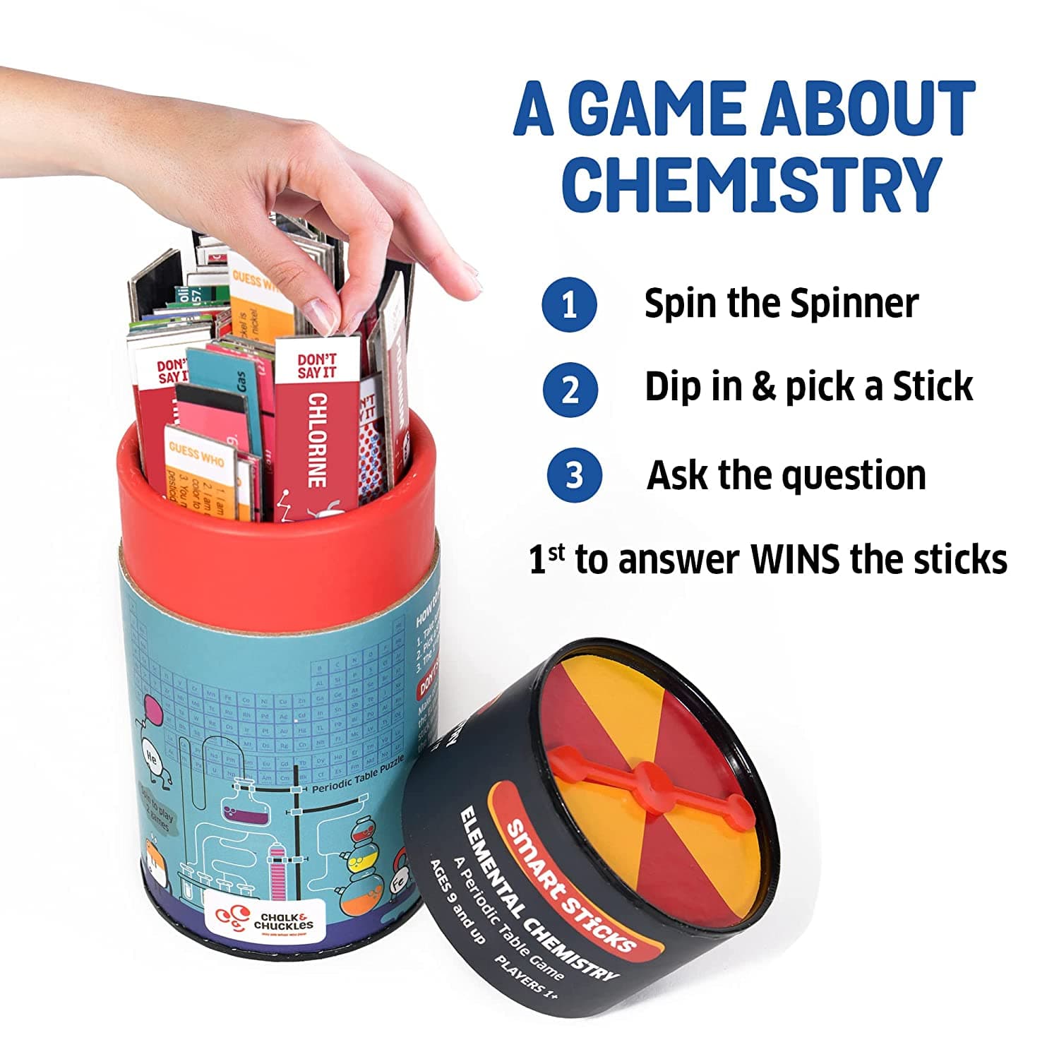 Chalk and Chuckles Science Toys, Smart Sticks Elemental Chemistry Game