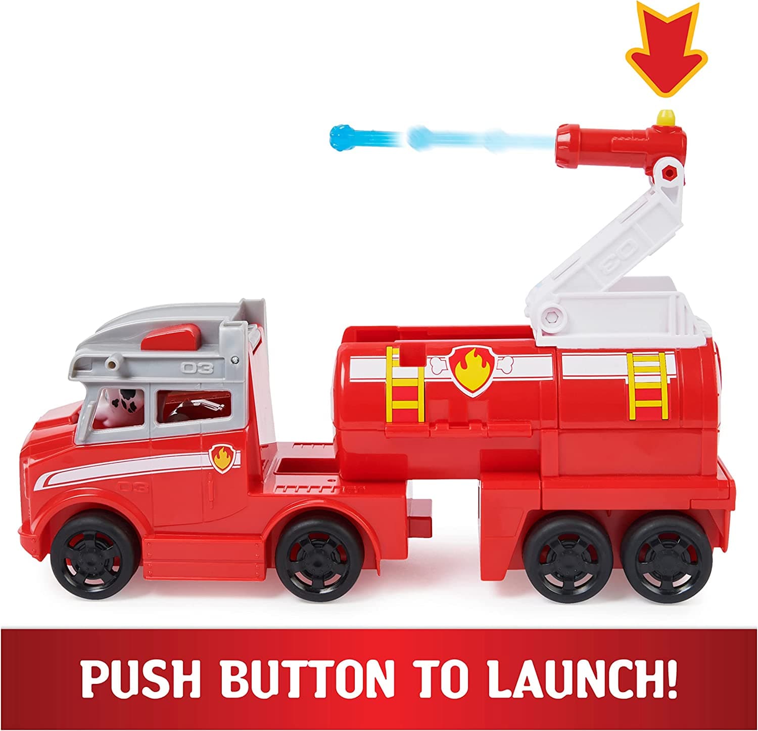 Paw Patrol Big Truck Pup’s Marshall Transforming Toy Truck with Collectable Action Figure view 2