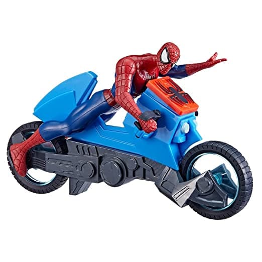 Marvel Spider-Man Web Cycle Toy 6-Inch-Scale Collectible Spider-Man Action Figure&Vehicle Set, Toys for Kids Ages 4&Up, Multi Color view 2