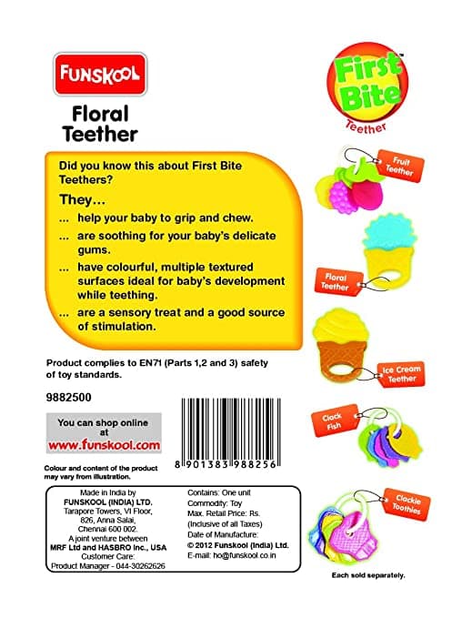 Giggles - Floral Teether , Teether for Babies to soothen their gums view 3