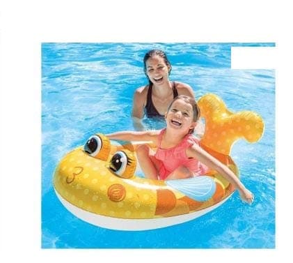 KriTech Inflatable Kiddie Swim Pool Water Float Tube Boat Fish view 2