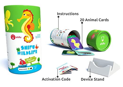 Playshifu Boat Safari - AR Educational 4D Game for Toddlers, 20 Aquatic Animals Toy Gift