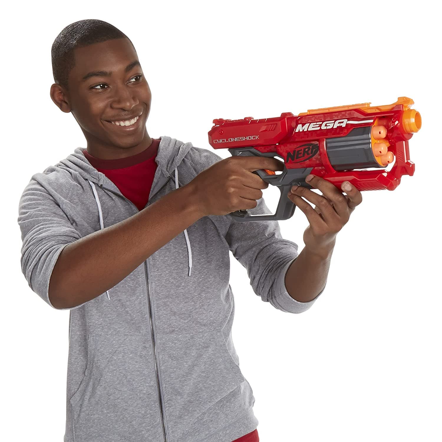 NERF N-Strike Plastic Mega CycloneShock, Includes Blaster and 6 Darts view 2