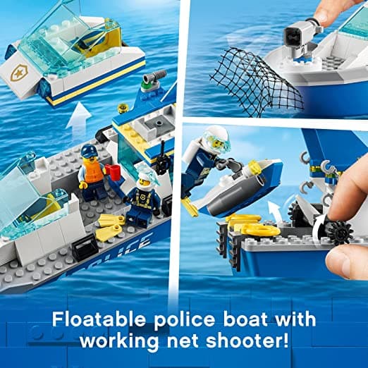 LEGO City Police Patrol Boat 60277 Building Kit (276 Pieces) view 3