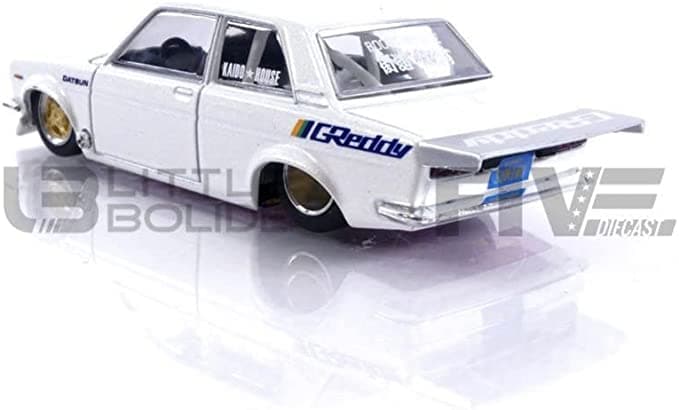 Datsun 510 Pro Street White Mini GT Kaido House 1/64 Diecast Model Car KHMG016 view 3