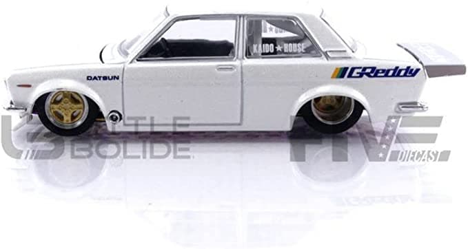 Datsun 510 Pro Street White Mini GT Kaido House 1/64 Diecast Model Car KHMG016