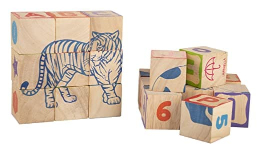 Giggles - Info Cubes, Educational Learning blocks, Teaches Alphabet,Numbers,Colour shapes & Picture puzzle view 2