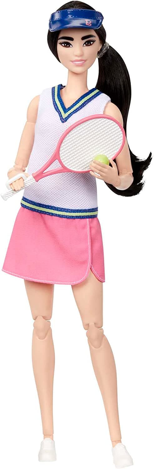 Barbie Doll & Accessories, Career Tennis Player Doll with Racket and Ball view 4