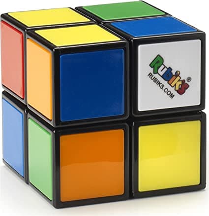 Funskool Rubik Mini 2x2, 2x2 Classic Colour-Matching Puzzle, Pocket Size Brain-Teasing Puzzle Toy