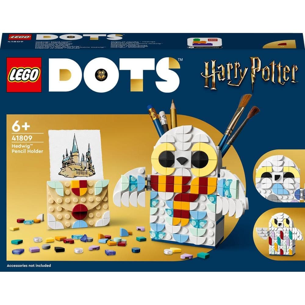 LEGO DOTS Hedwig Pencil Holder 41809 DIY Craft Kit (518 Pieces)