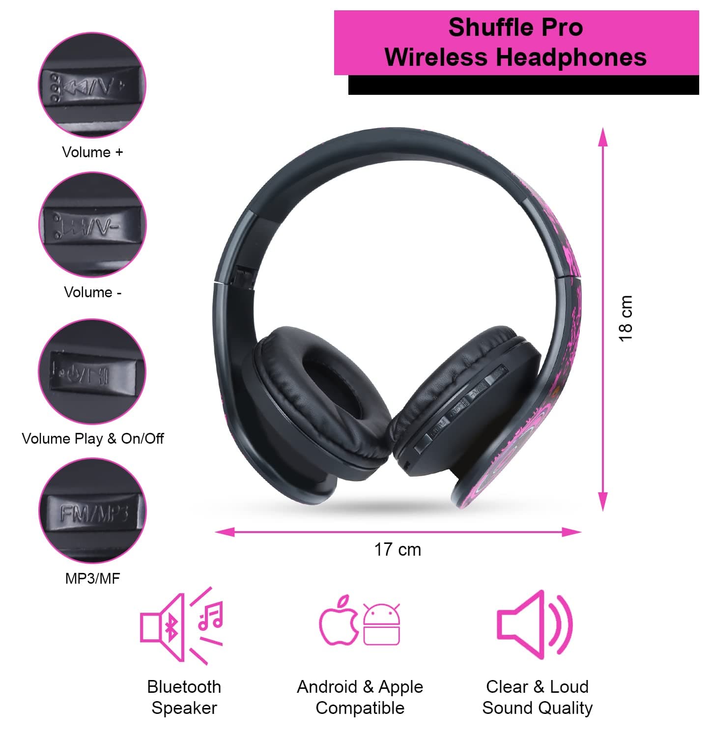 Ramson Barbie Wireless Bluetooth Headphones - Official Licensed view 6