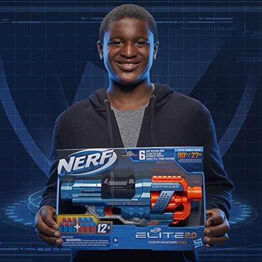 Nerf Elite 2.0 Commander RD-6 Blaster  12 Darts, 6-Dart Rotating Drum, Perfect Gift for Kids, Teens, and Adults Ages 8+ view 4