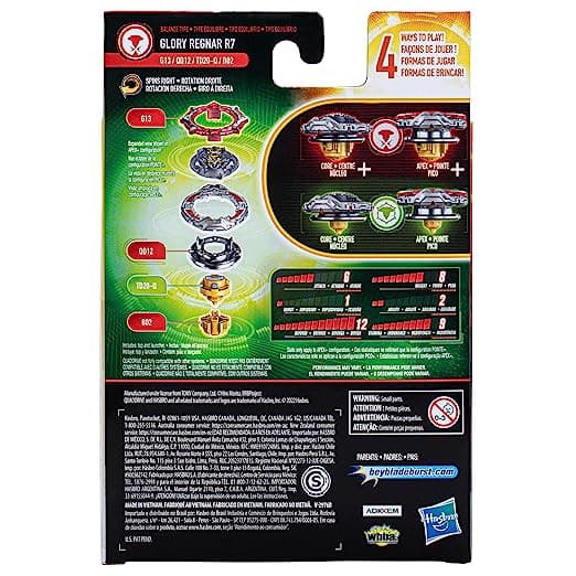 BEYBLADE Burst QuadDrive Glory Regnar R7 - Beyblade Spinning Top Starter Pack Toy, Beyblade Battling Game Top Toy with Launcher for kids Ages 8+, Original Beyblade by Hasbro view 3