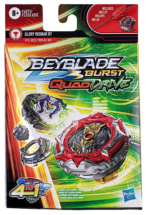 BEYBLADE Burst QuadDrive Glory Regnar R7 - Beyblade Spinning Top Starter Pack Toy, Beyblade Battling Game Top Toy with Launcher for kids Ages 8+, Original Beyblade by Hasbro view 2