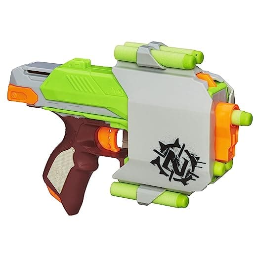 Nerf Zombie Strike Sidestrike Blaster, Holster with Belt Clip, and 6 Official Zombie Strike Elite Darts - for Kids, Teens, Adults, Multicolor