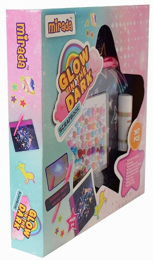 Mirada Art & Craft,Glow in The Dark Scrapbook, Ideal Gift for Boys & Girls, 6+ (MAC2012) view 2