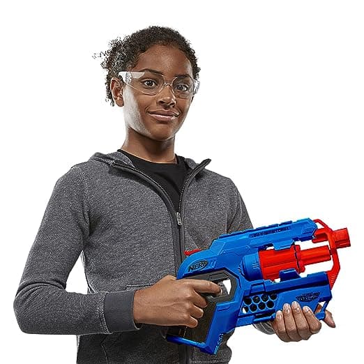 Nerf Alpha Strike Hammerstorm Blaster – Hammer-Priming Action, Rotating 8-Dart Drum, 8 Official Nerf Elite Darts – for Children, Teens, Adults, Multicolor (E6748) view 4