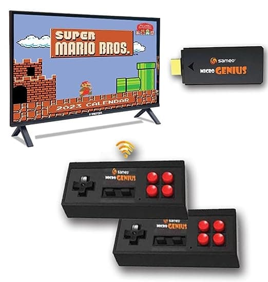 Sameo Micro Genius 8 Bit HDMI Gaming Console for Kids with 800 Built in 1 Classic HD Games Toy