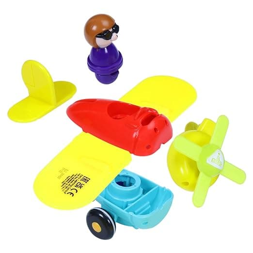 Early Learning Centre Build & Play Aeroplane by Elc - Easy Construction, Encourages Problem Solving Skills, Increases Concentration & Memory, Ideal for Toddlers - Multicolor view 2
