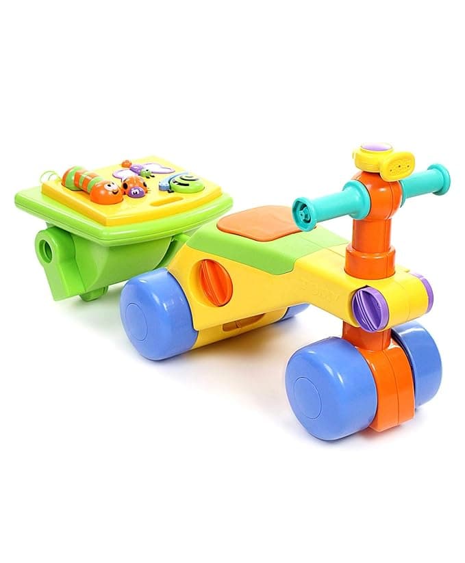 Funskool Giggles Walk N Ride 3 in 1 Activity Toy, Walker and Trike, Detachable Pull-Along Trailer view 5