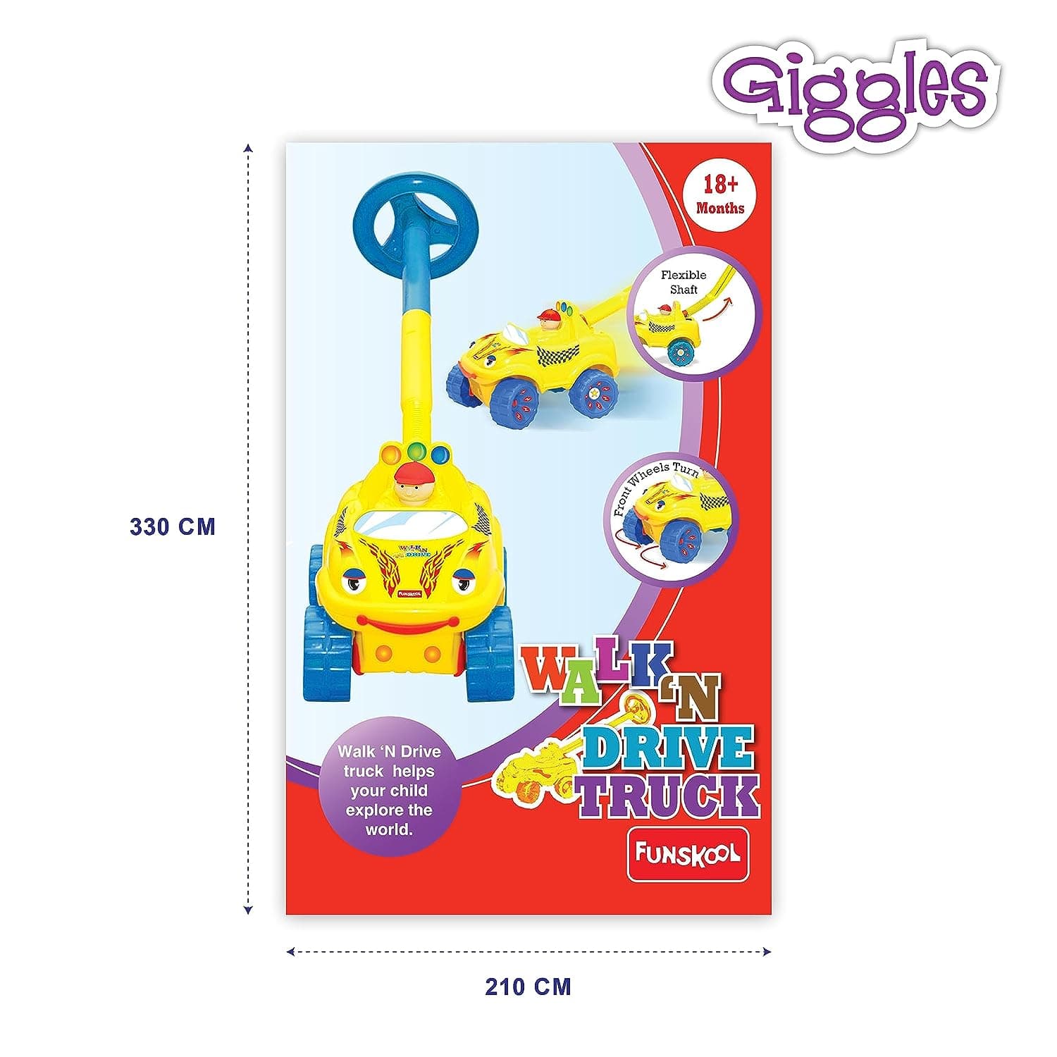 Funskool Walk N Drive Plastic Truck, Push And Drive Car, Encourages Walking and Pretend Play view 4