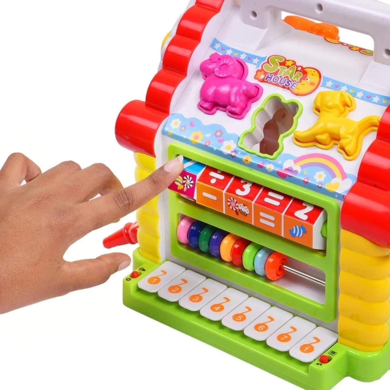 Knick Knack Activity House and Blocks Sorting with Lights & Sound Toy for Toddlers