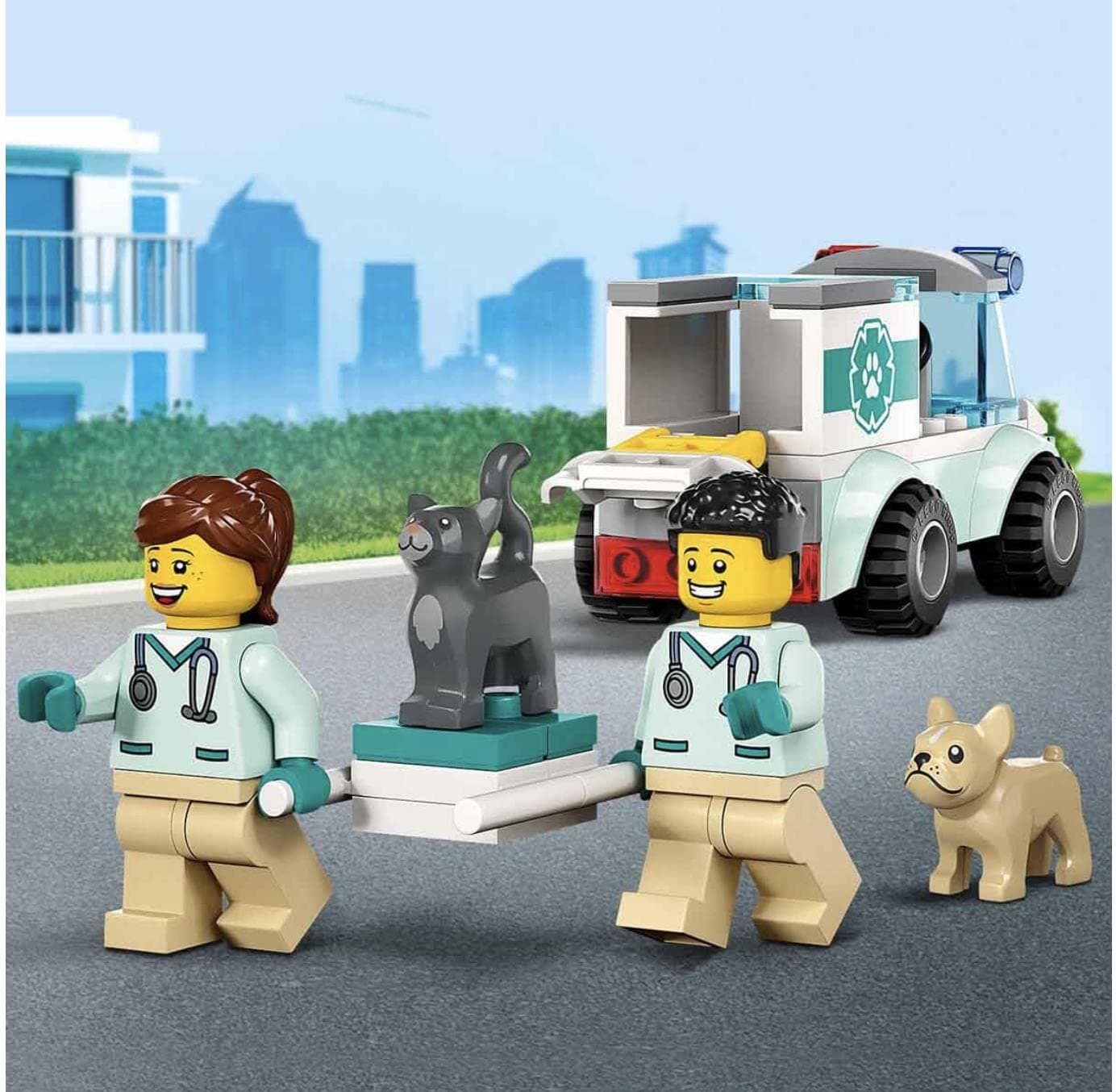 LEGO City Vet Van Rescue 60382 Building Toy Set (58 Pcs),Multicolor view 2