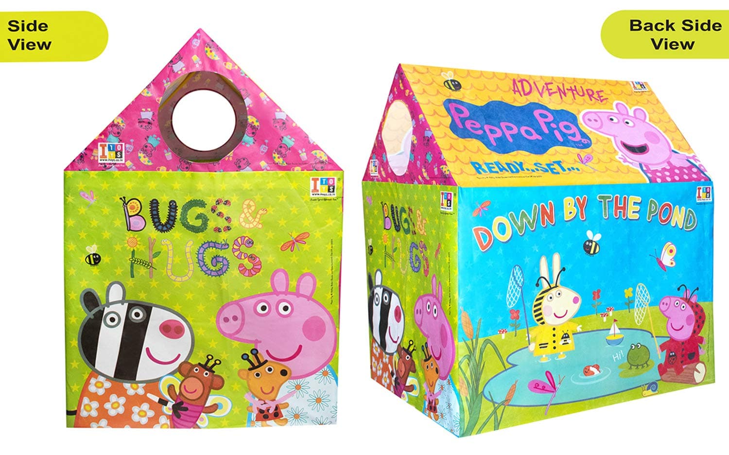 SABIRAT New Jumbo Sized Peppa Pig Tent House Pipe Tent for Kids, Ultimate Dream House for Peppa [Multicolor]