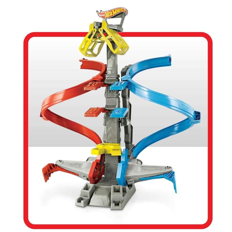 Mattel Hot Wheels Loop & Launch Track Set for Kids 5-10 Years Old with Adjustable 2-Foot-Tall Winner S Cage, Spiral Loop, & Point Panels, Simple Set-Up & Collapsible for Easy Storage view 4
