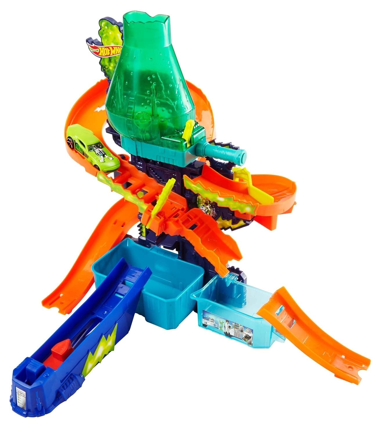 Hot Wheels Metal Shifters Color Splash Science Lab Playset view 3