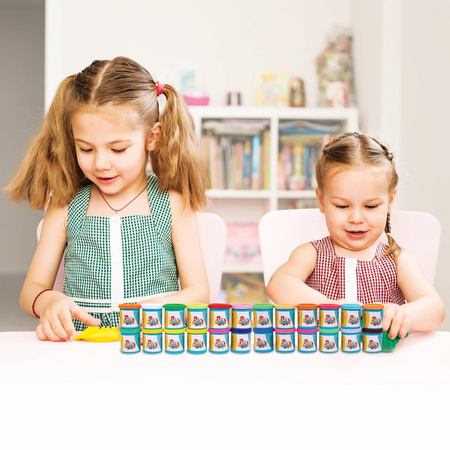 Fundough Funskool Mega XL Pack - 24 tubs of dough, 25gms each, Multicolour, Dough, Toy, Shaping, Sculpting, 3 Years and above view 4