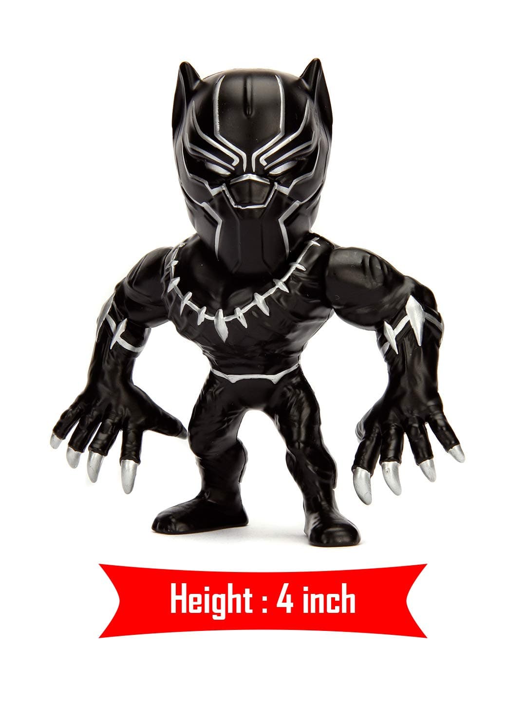 Jada Toys Diecast Metal Marvel 4 inch Black Panther Action Figure view 2