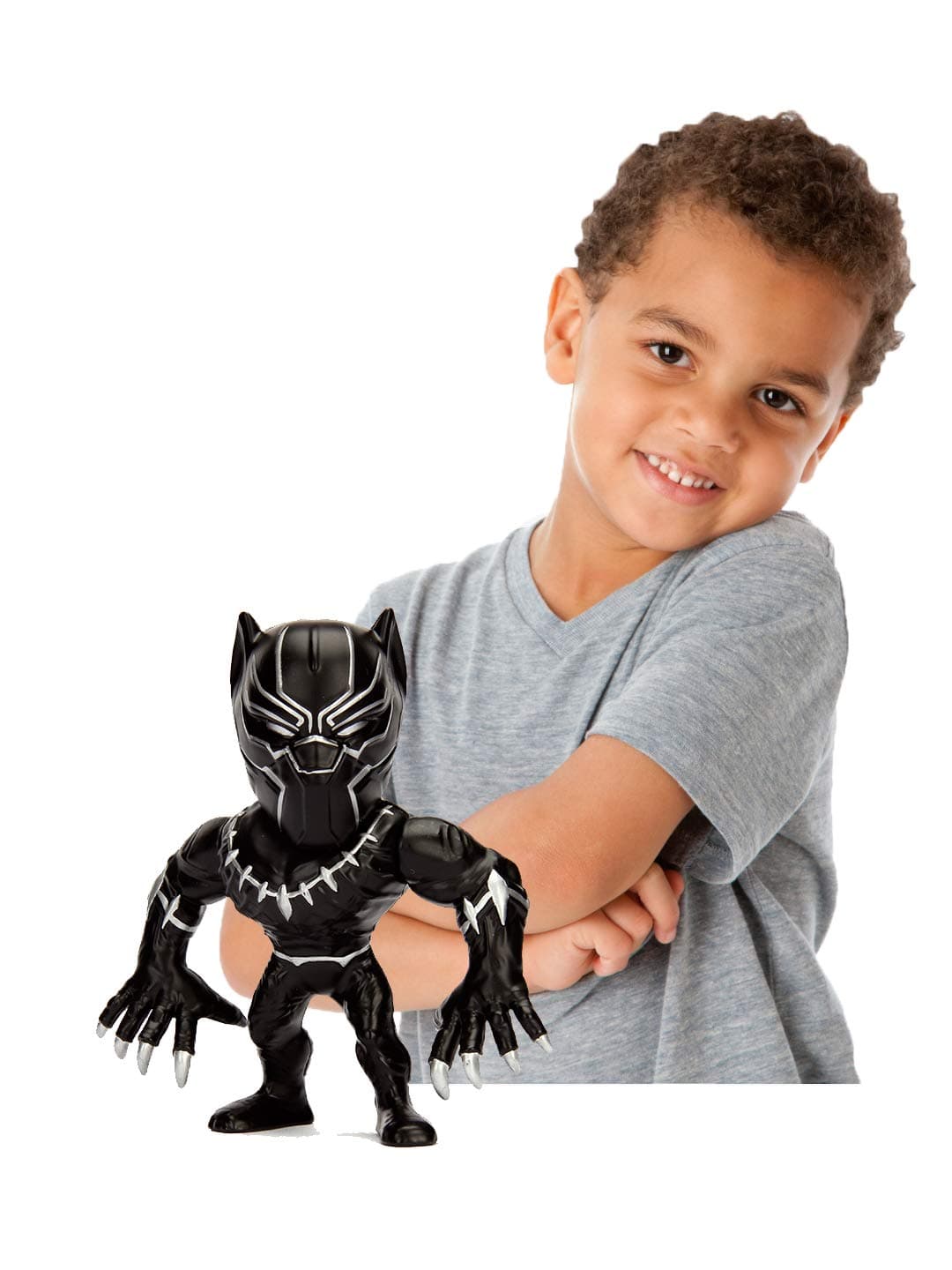 Jada Toys Diecast Metal Marvel 4 inch Black Panther Action Figure view 3