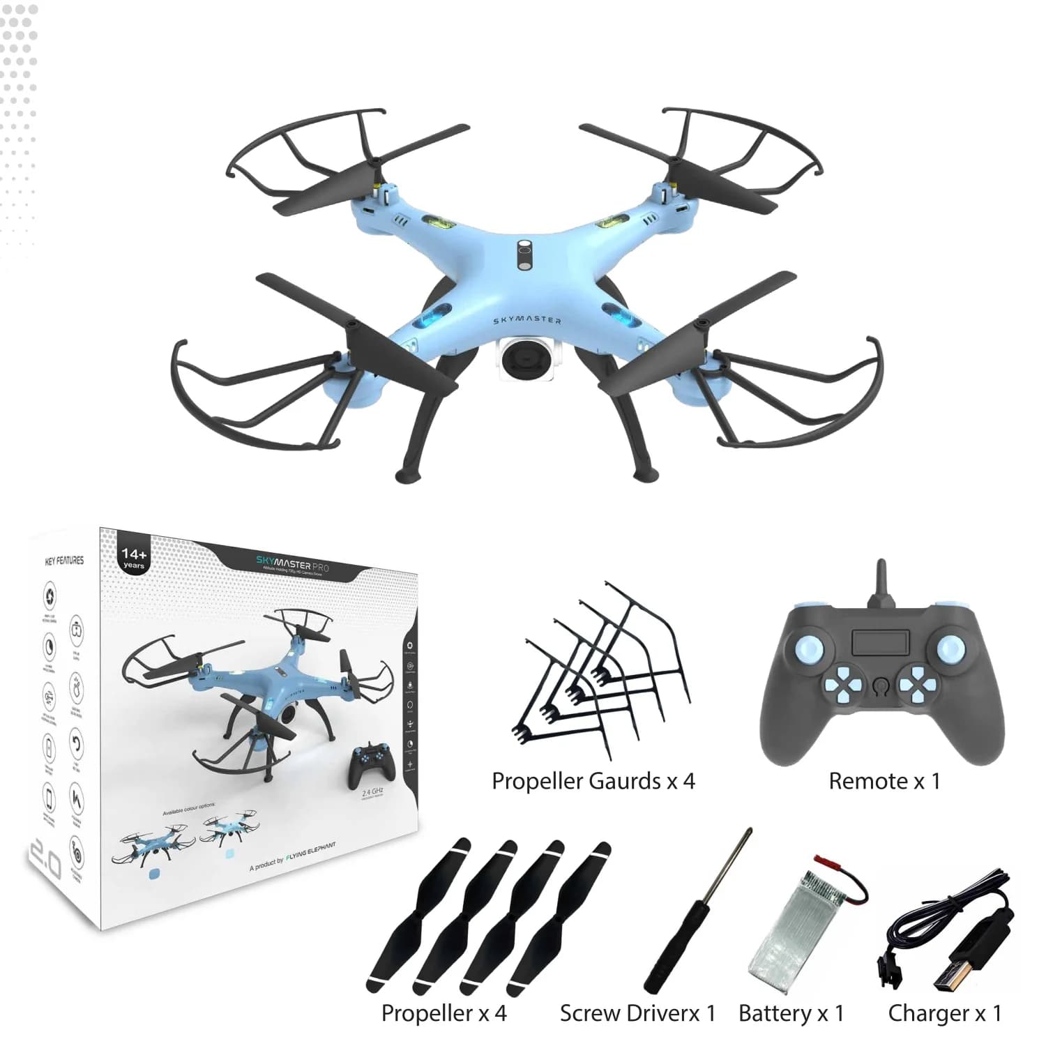 Skymaster Pro Drone with 720p HD Camera Packed with features The most affordable Drone with 360 flips and stunts view 2