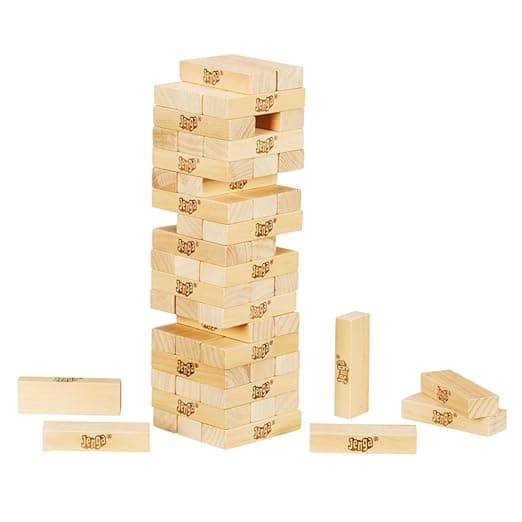 Hasbro Gaming Jenga Junior Game, Original Hardwood Blocks Stacking Tower Game, Toys for Kids Ages 6 and Up, 1 or More Players, Family Game